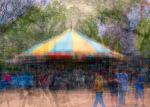 Photo impressionistic image; carousel in the round - Stephen D'Agostino 2013